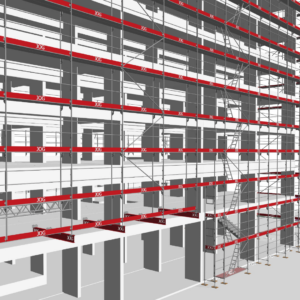 Projeto de fachada 3D.